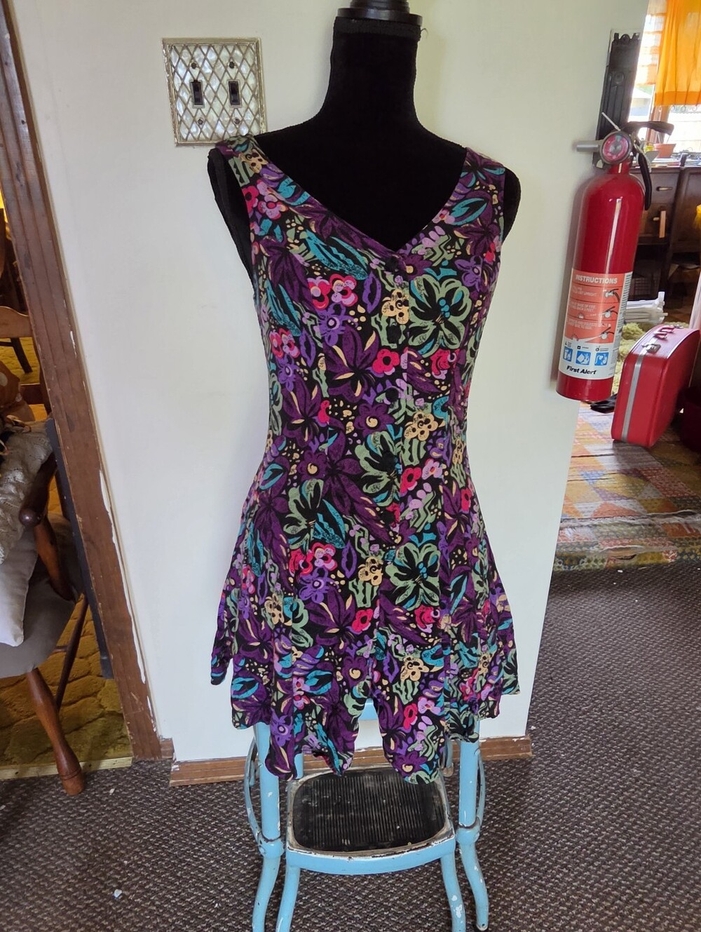 Ariana 90s Drop Waist Floral Romper | Grunge Festival One Piece Phycadelic